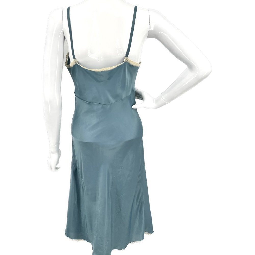 Vintage Saks Fifth Avenue Full Slip‎ Cornflower Blue with Lace Size 36 - Picture 2 of 11